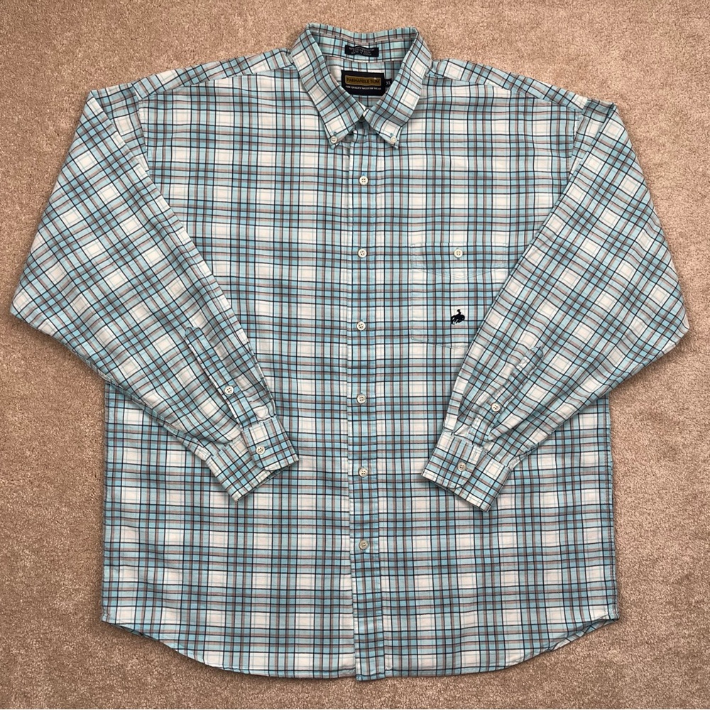 Panhandle Slim Shirt Adult Extra Large Plaid Button Up Western Wear Casual Men